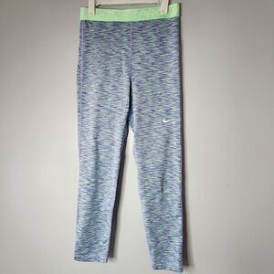 NIKE WOMEN PRO SPACE DYED SAPPHIRE TIGHT FIT LEGGING PANTS SZ SMALL